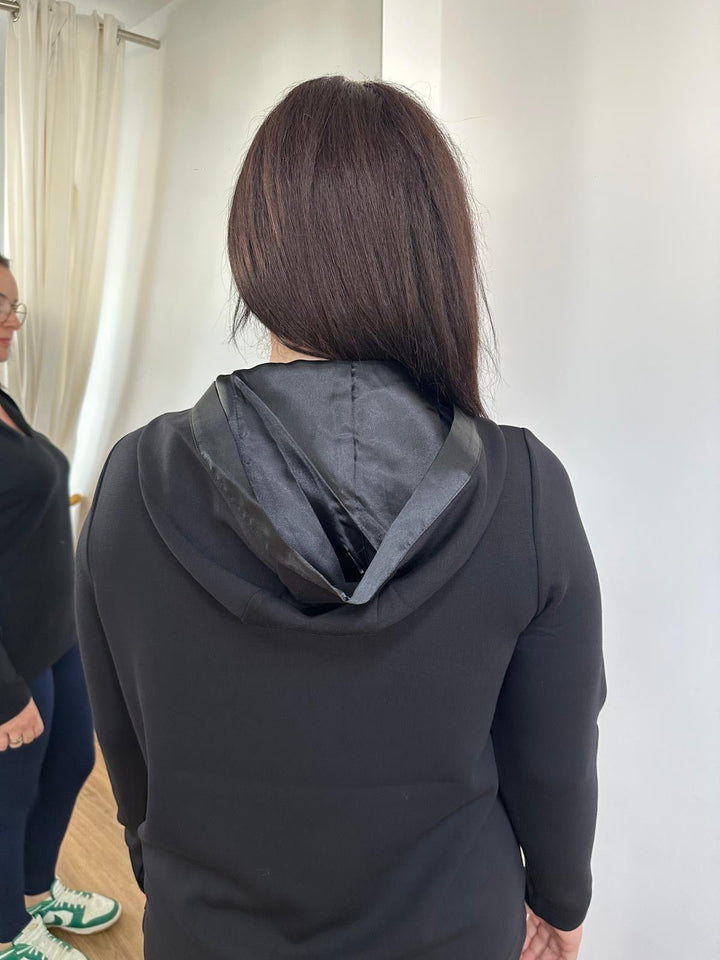 Schwarzes Sweatshirt mit Kapuze - Vera Meyer