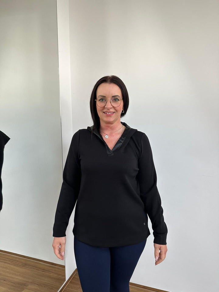 Schwarzes Sweatshirt mit Kapuze - Vera Meyer