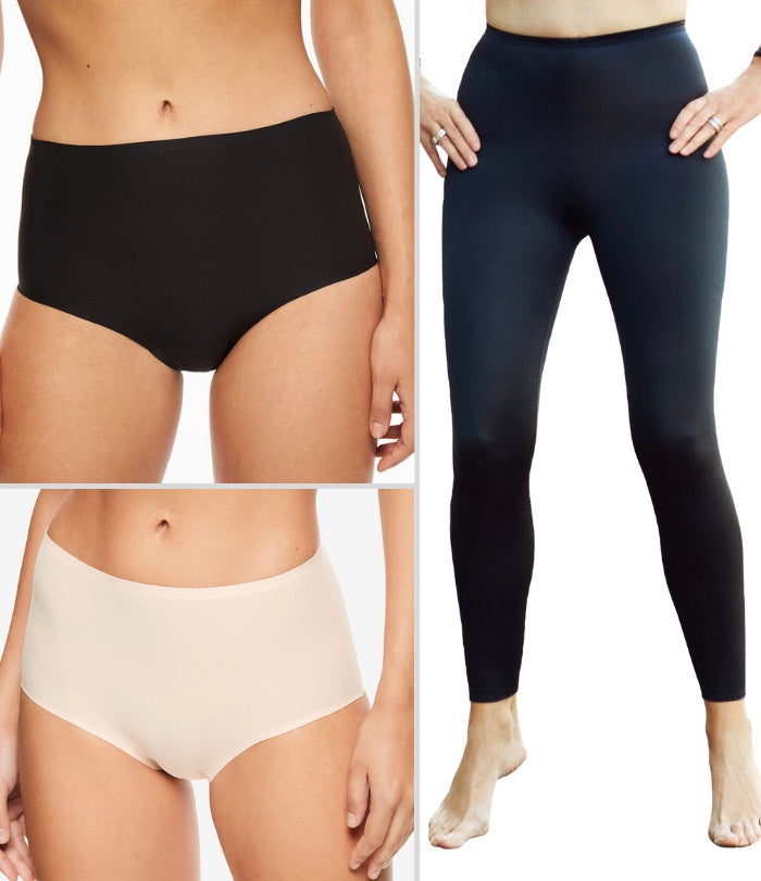 Wunderhose Schwarz &amp; Soft Stretch Taillenslip