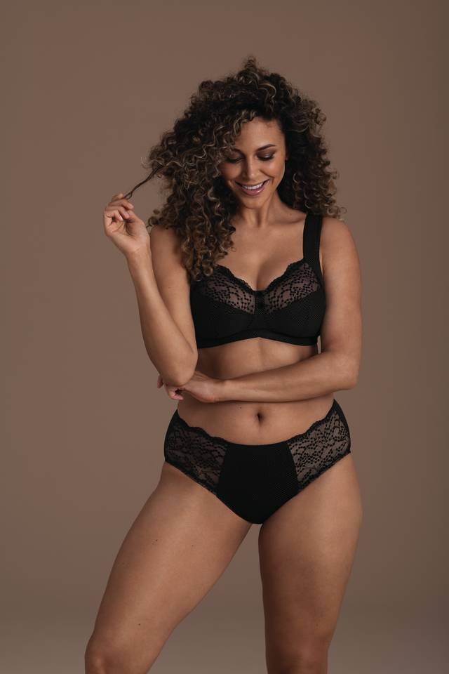 Black Friday Orely Entlastungs - BH Schwarz inkl. Taillenslip - Vera Meyer