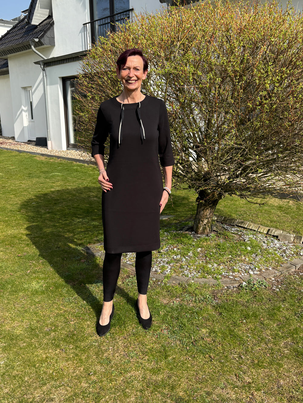 Kleid 3/4 Arm Schwarz - Vera Meyer