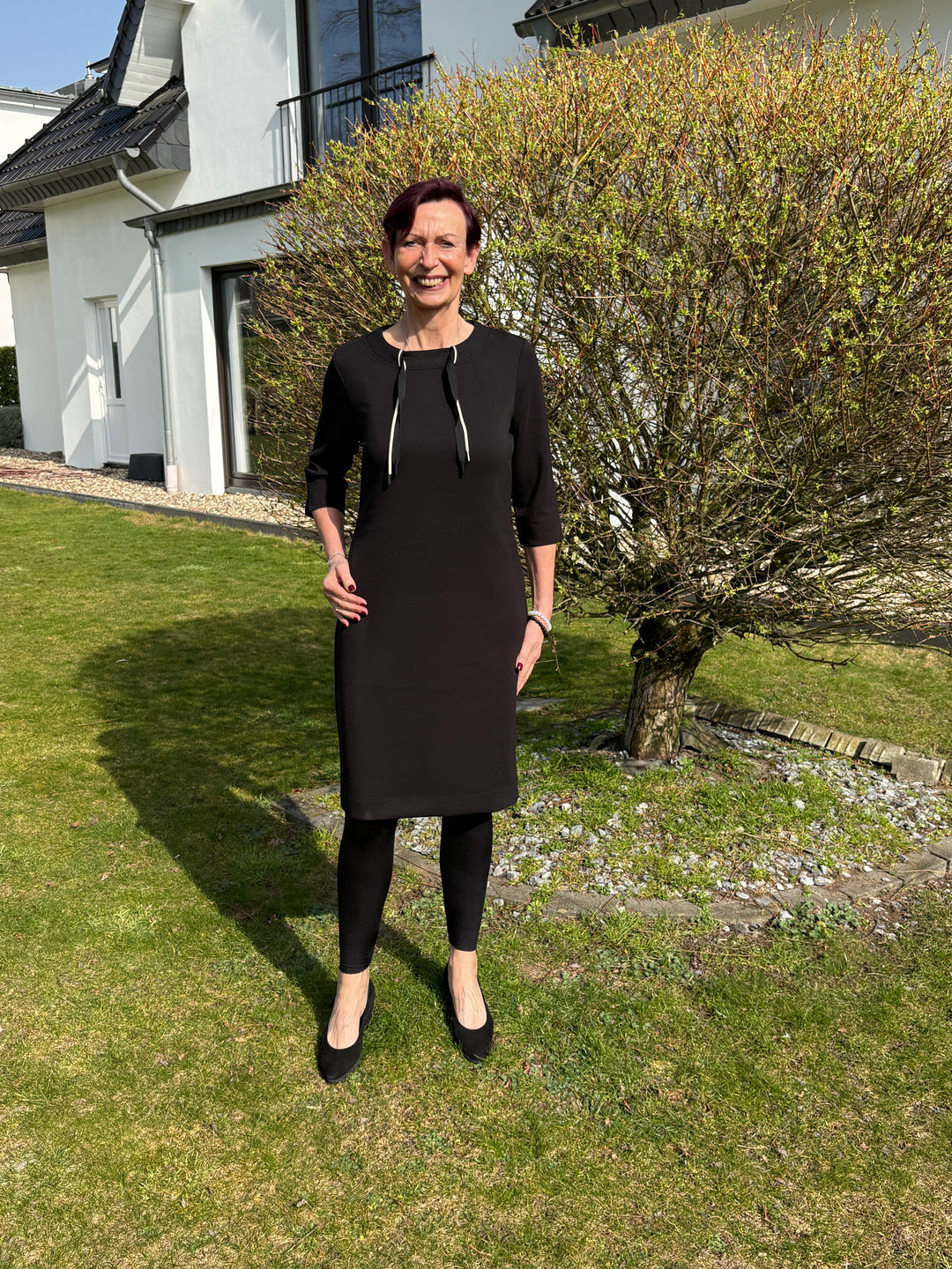 Kleid 3/4 Arm Schwarz - Vera Meyer