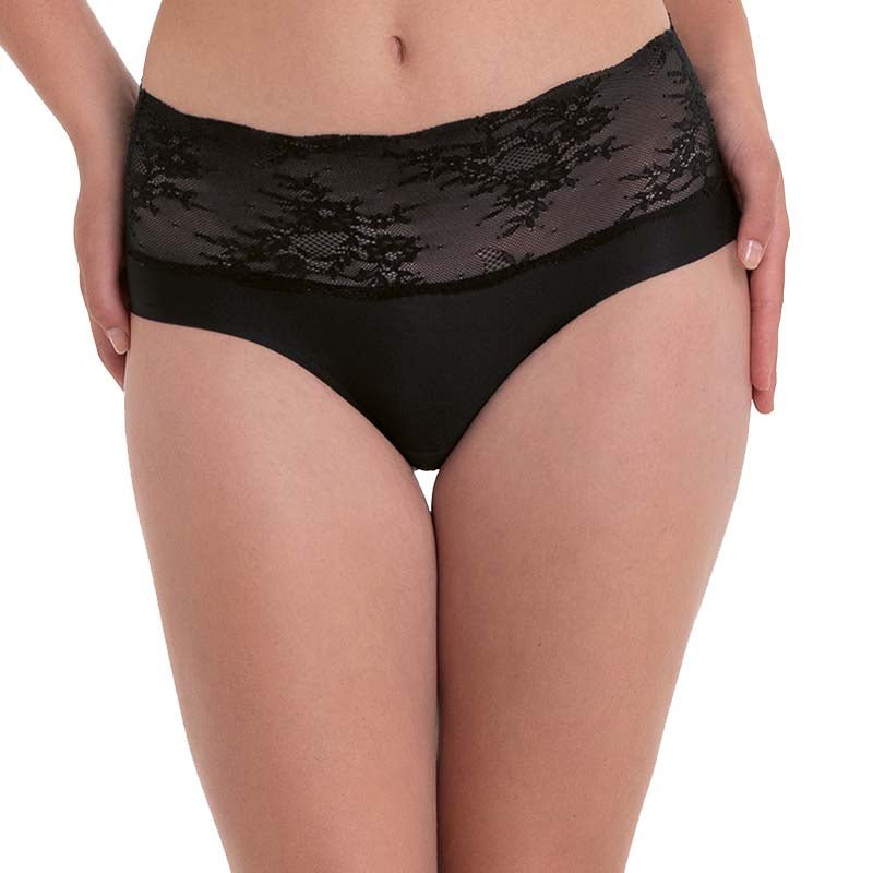 Lace SOFT STRETCH TAILLENSLIP - FARBE Schwarz - Vera Meyer