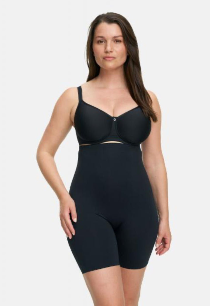 hohe Miederhose mit Bein Shapewear Schwarz & Beige - Vera Meyer