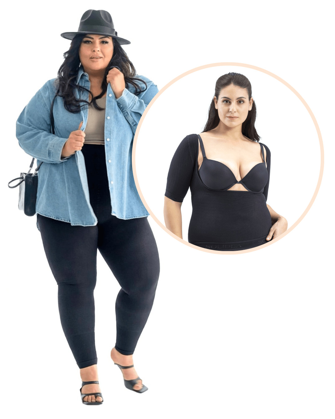 Silber Welle Kompressions Leggings Curvy & Kompressions Top Curvy - Vera Meyer