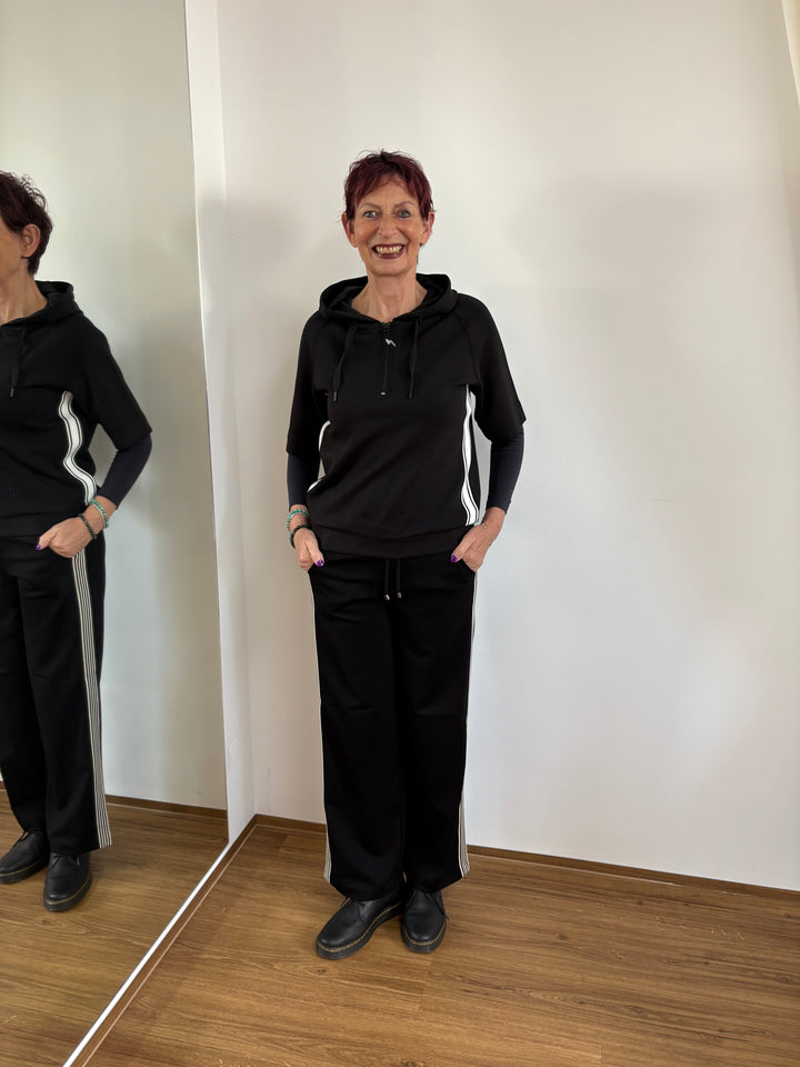 Kurzarm Sweatshirt mit Kapuze - Vera Meyer
