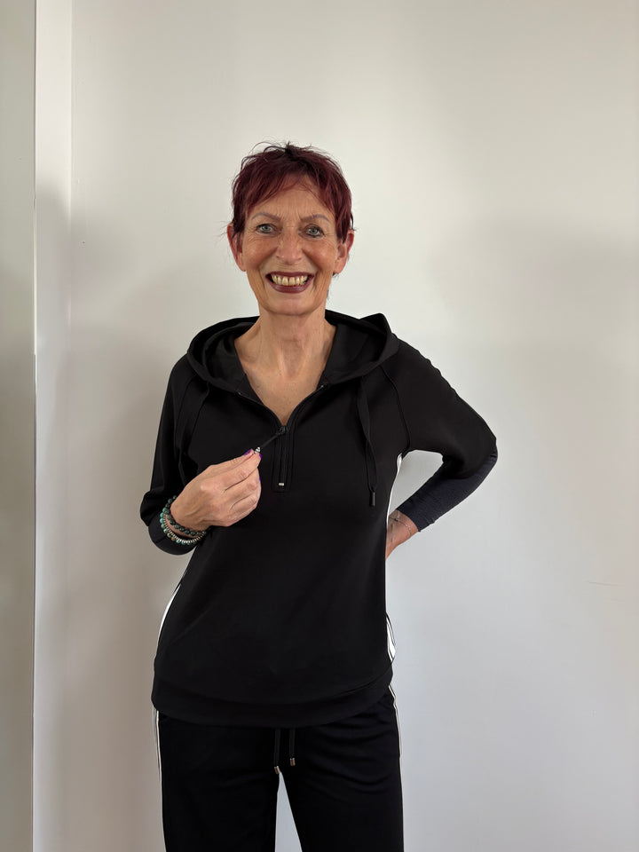 Kurzarm Sweatshirt mit Kapuze - Vera Meyer