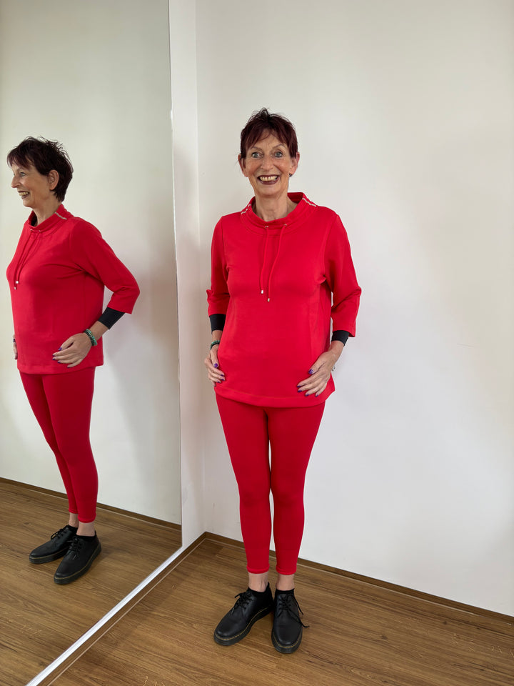 Sweatshirt Rundhals Rot - Vera Meyer