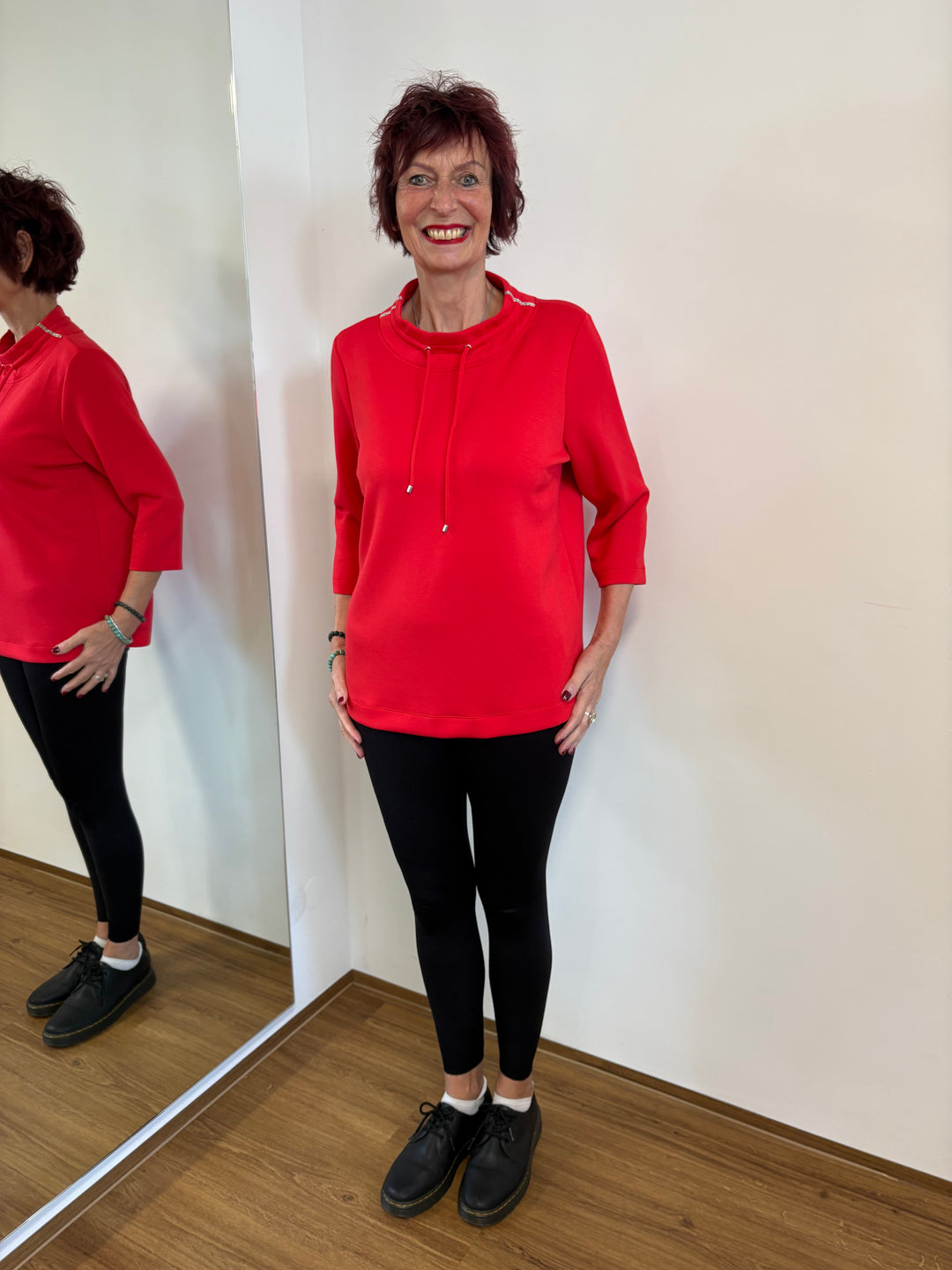 Sweatshirt mit kleinem Kragen - Vera Meyer
