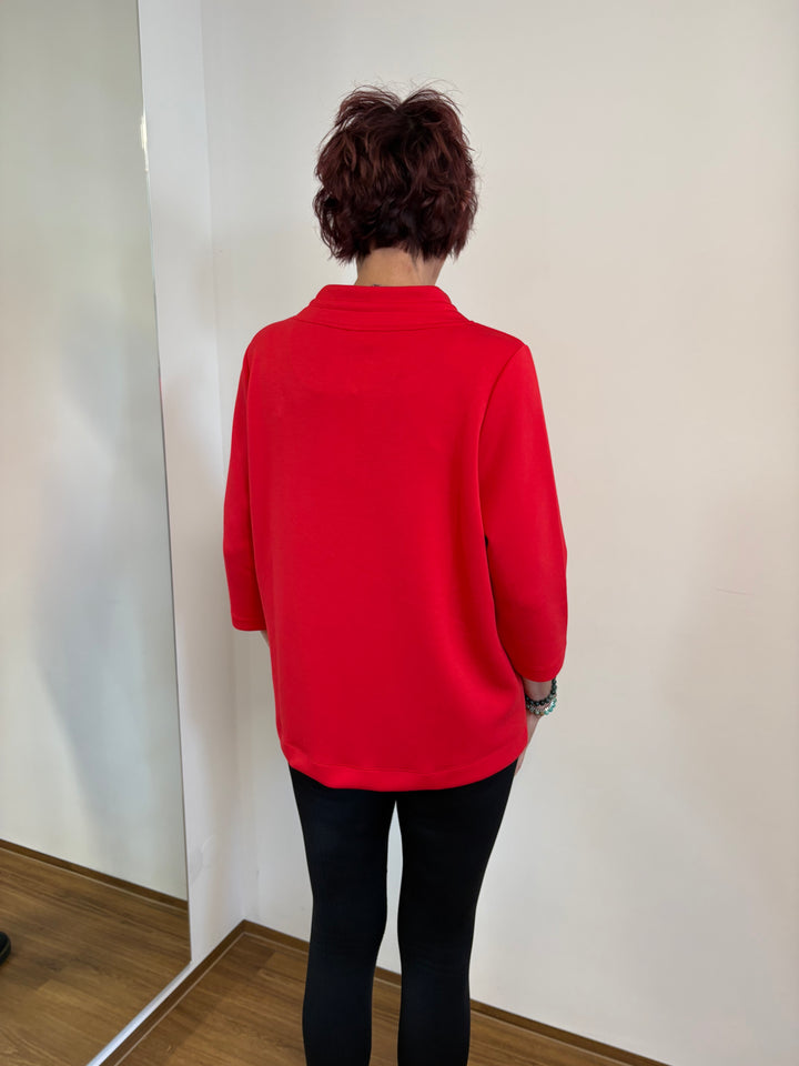Sweatshirt mit kleinem Kragen - Vera Meyer