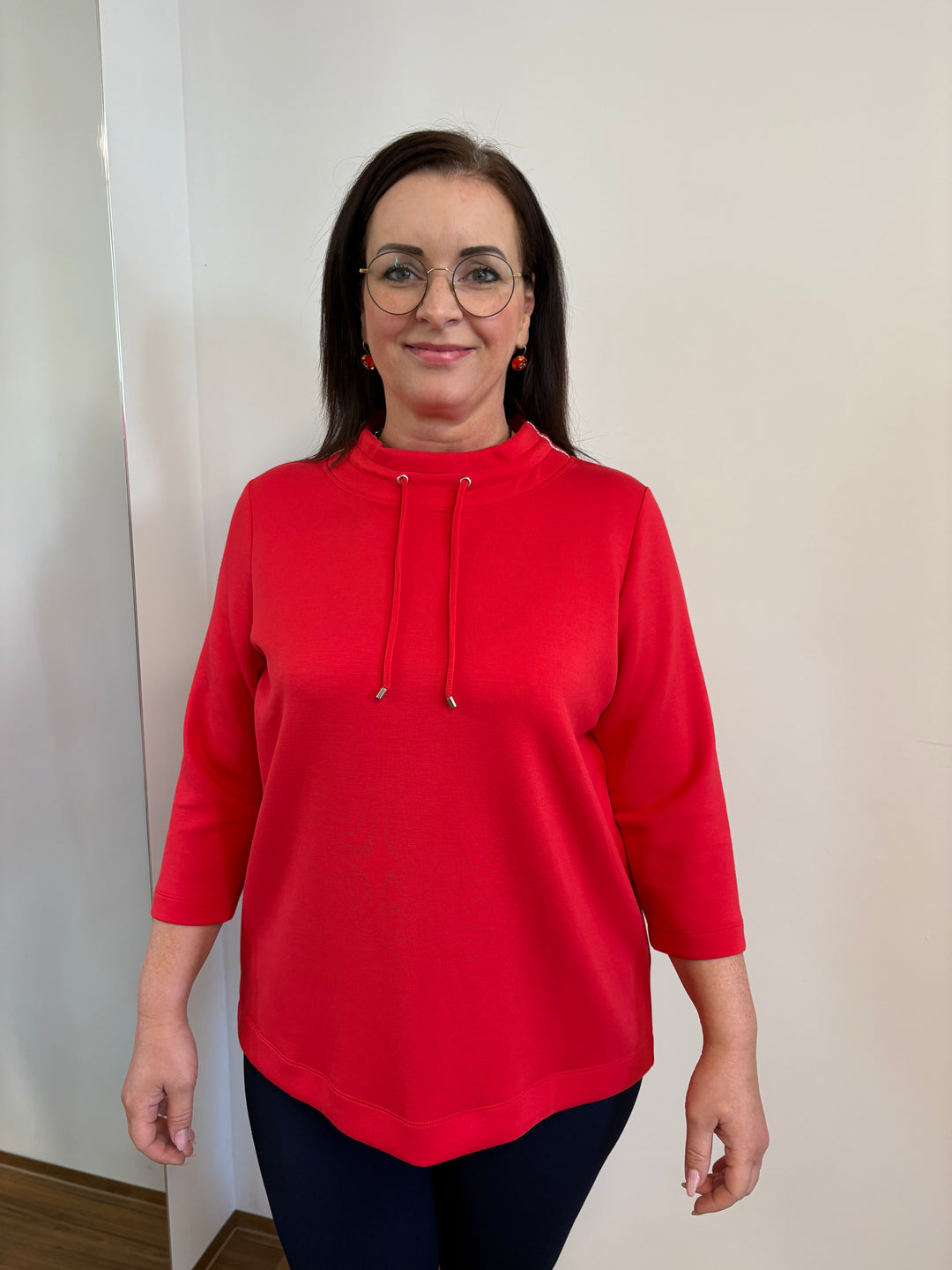 Sweatshirt mit kleinem Kragen - Vera Meyer