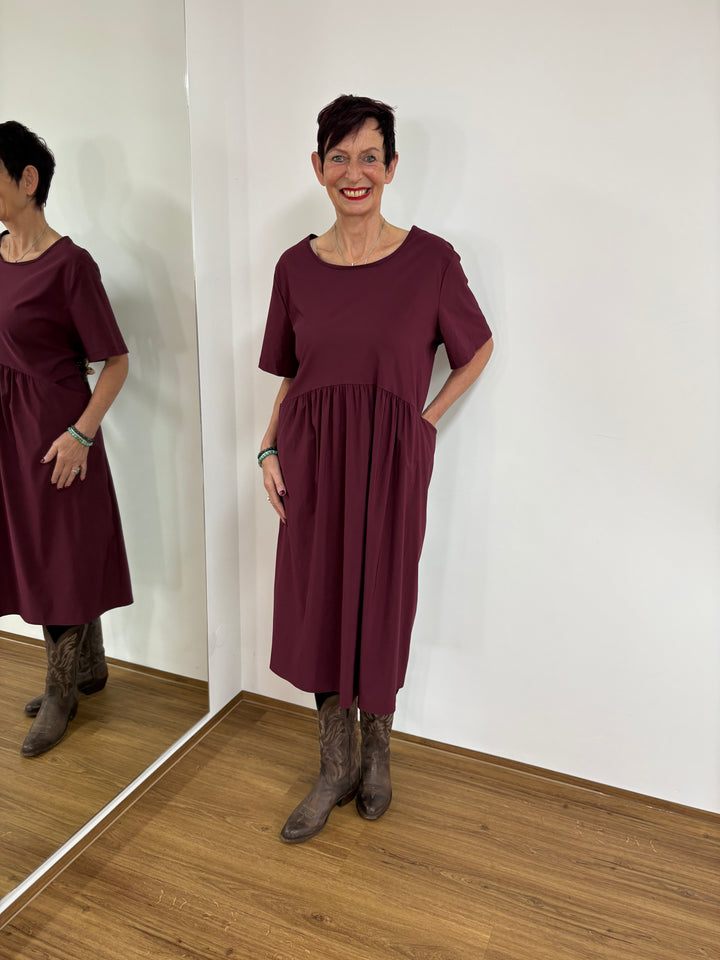 Langes Kleid Bordeaux - Vera Meyer