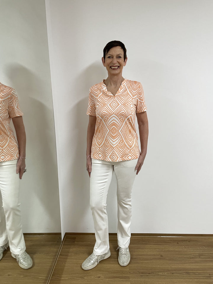 2. Wahl T-Shirt mit Ethno-Print Orange