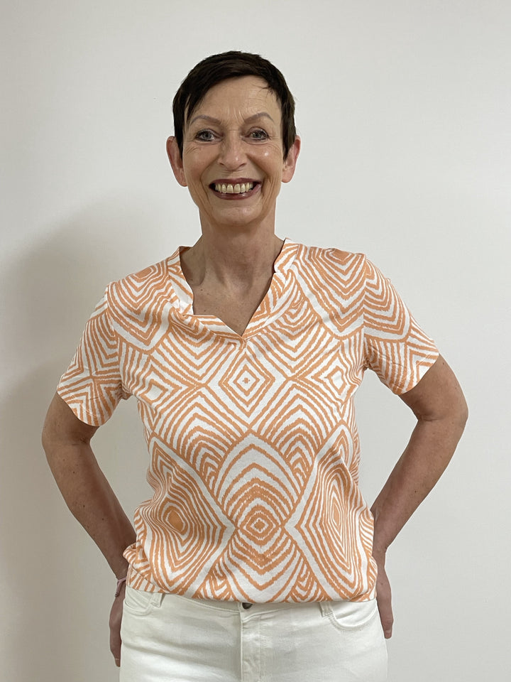 2. Wahl T-Shirt mit Ethno-Print Orange