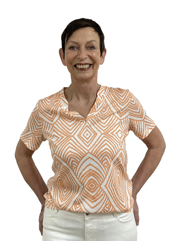 2. Wahl T-Shirt mit Ethno-Print Orange
