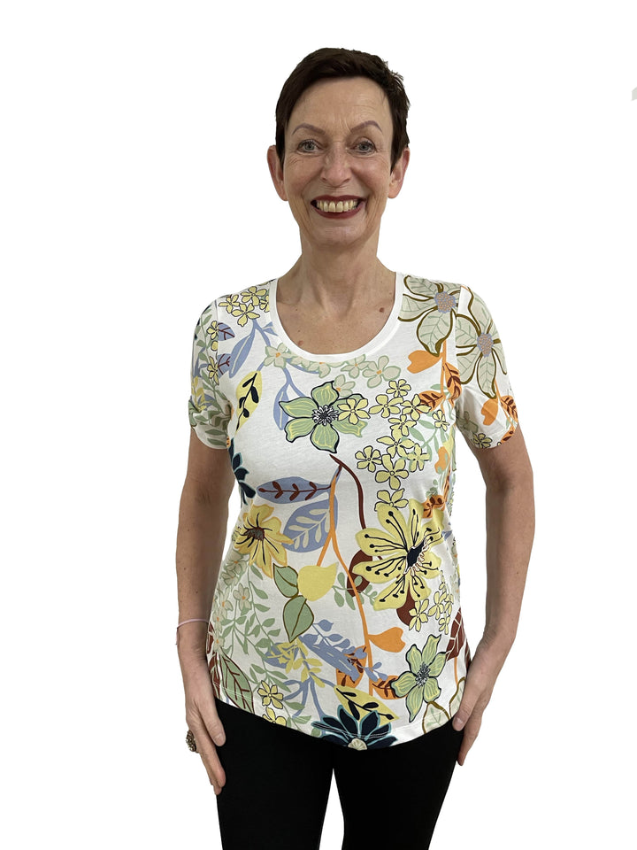 2. Wahl T-Shirt Blumenpracht Weiß