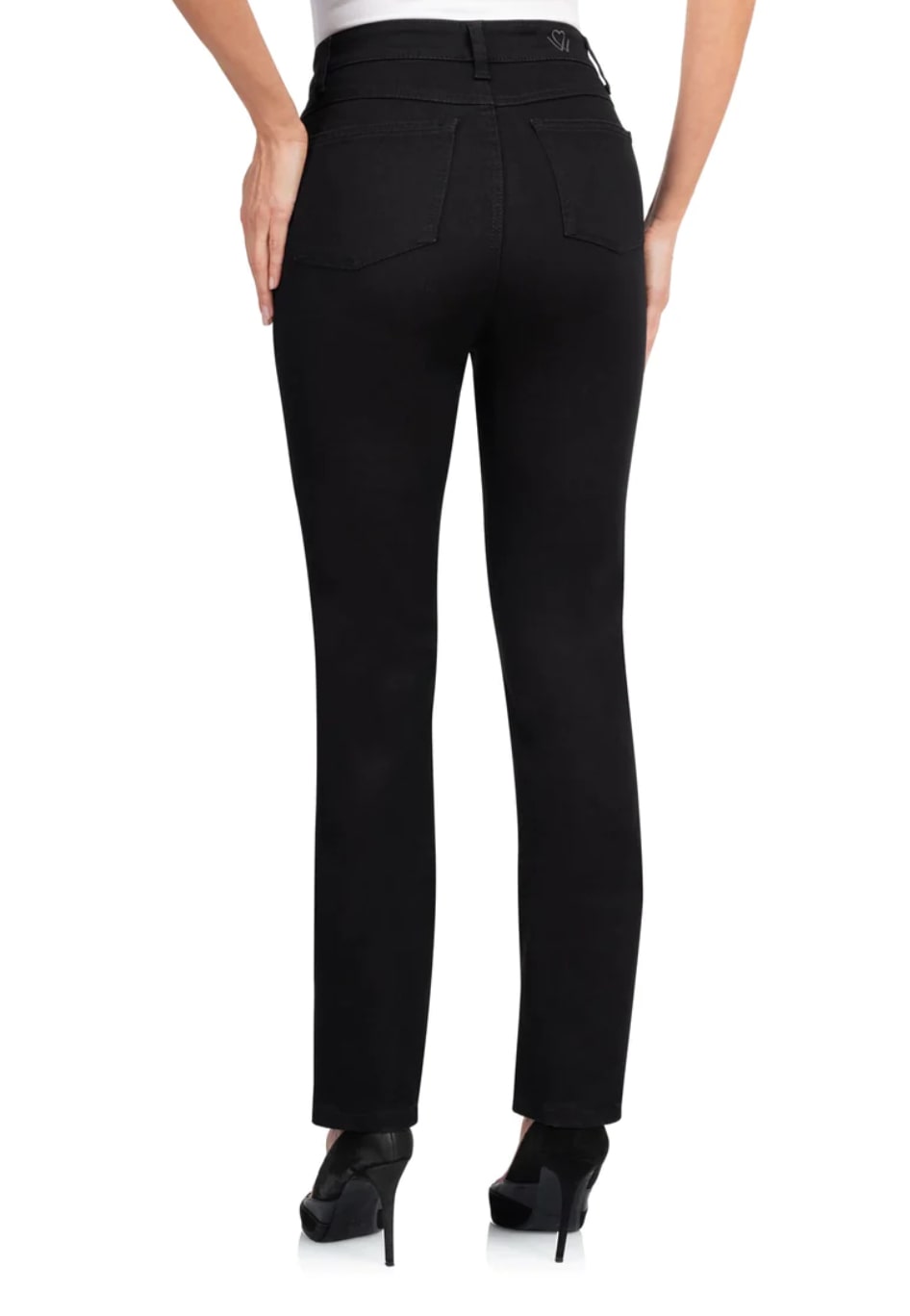 Wunderjeans High Waist Kohlrabenschwarz Gr. 36-52