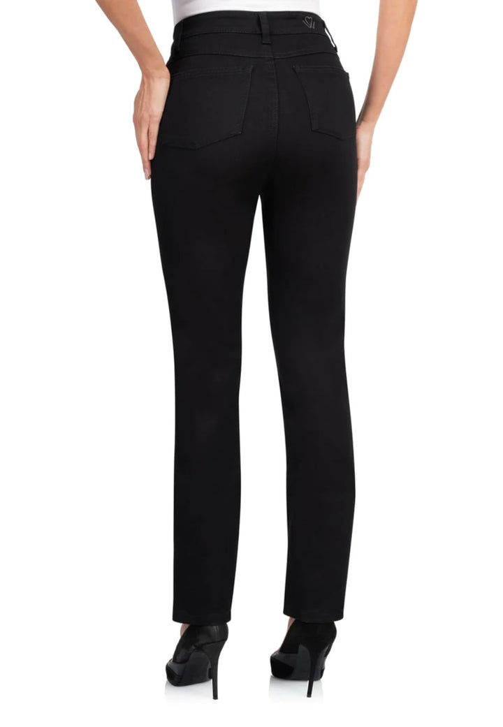 Wunderjeans High Waist Kohlrabenschwarz Gr. 36-52