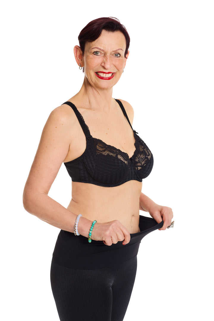Lymph O Fit Wunderhose extra lang mit breitem Komfortbund Schwarz Gr. 36 - 52 - Vera Meyer