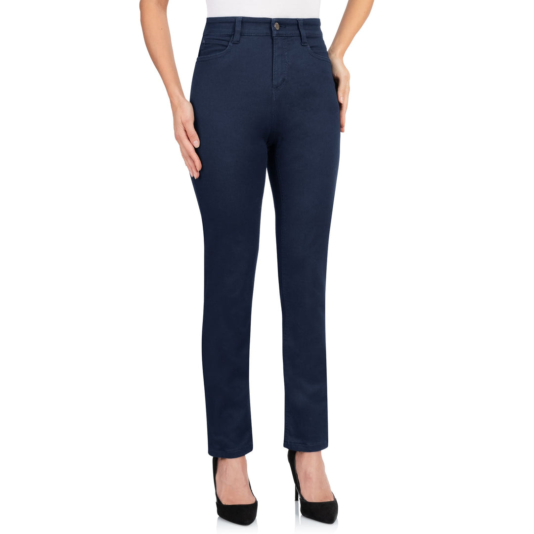 Wunderjeans High Waist mit geradem Bein  Blau Gr. 36-52